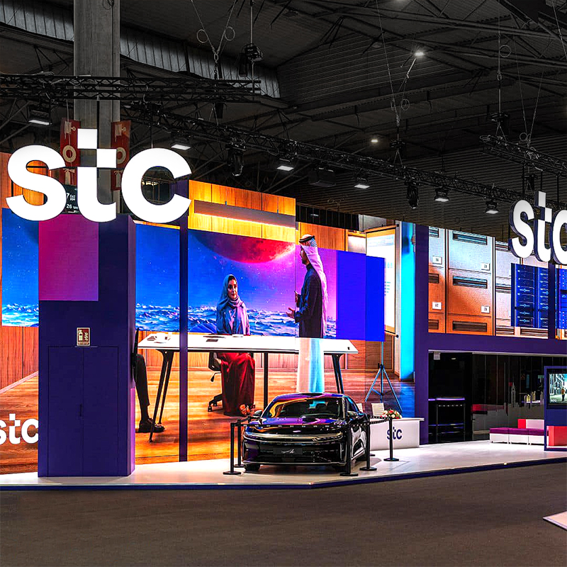 Stand STC, MWC 2023 – Umsetzung durch BWS Expo Plus